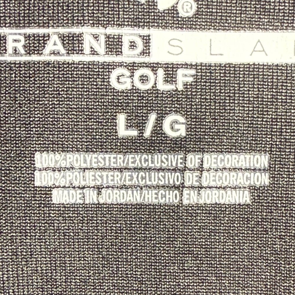 Grand Slam Golf Mens Large Polo Shirt Black Striped Short Sleeve Polyester-2527 - Picture 4 of 6